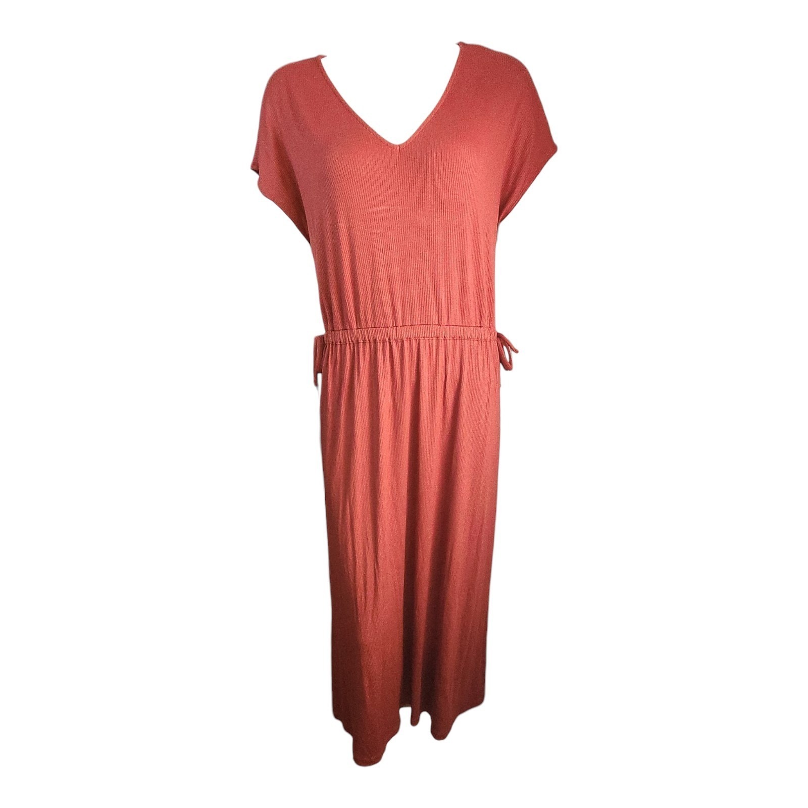 Old Navy Dress Womens Large Tall Brown Ribbed Long Maxi Fall Autumn Neutral